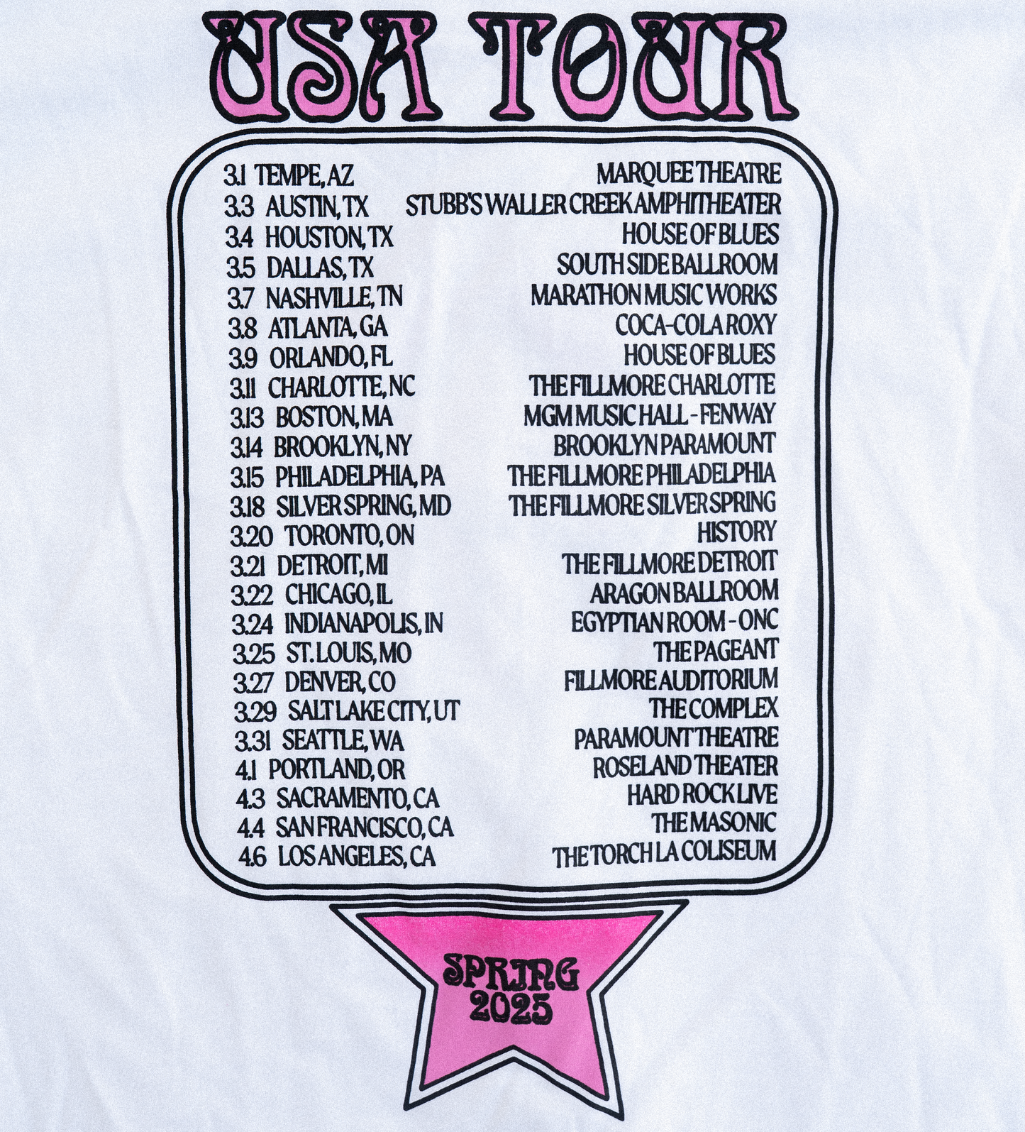 Star Girl Tour Tee