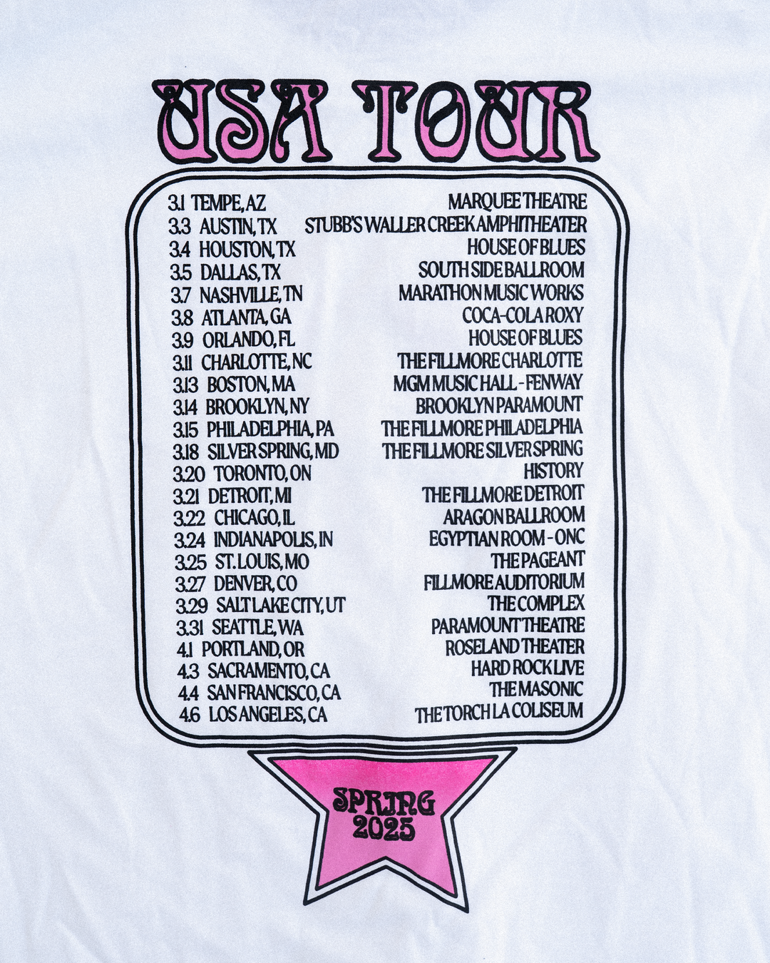 Star Girl Tour Tee