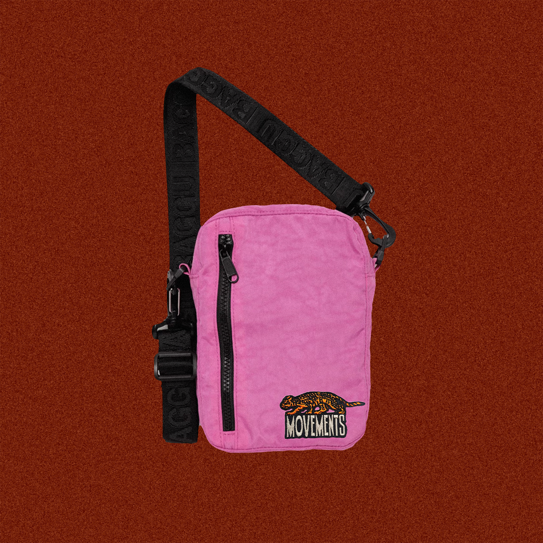 Baggu Crossbody Bag with Embroidered Patch (Pink) (Limited to 100)