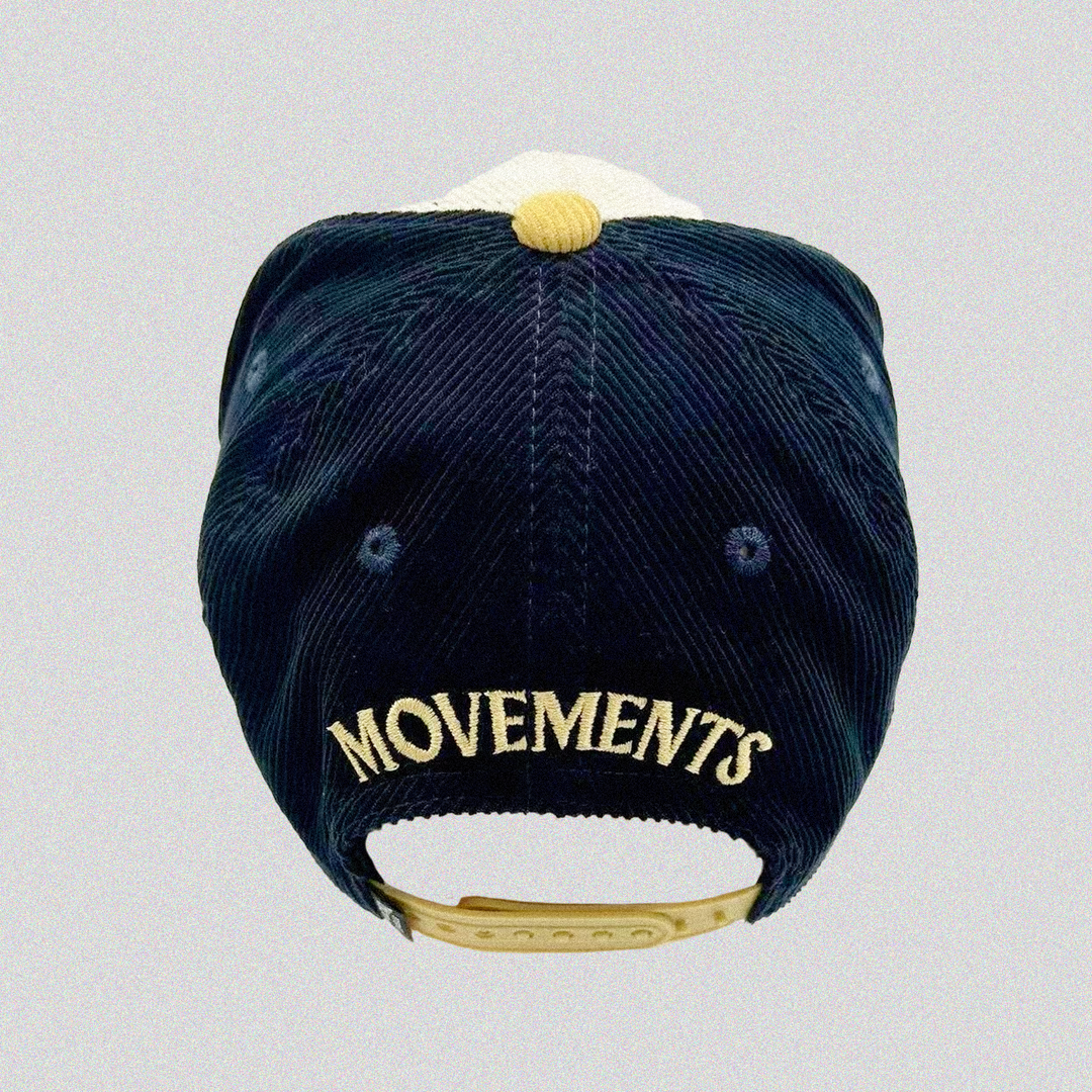 Official League x Movements Custom Corduroy Hat Navy ( Limited to 120)