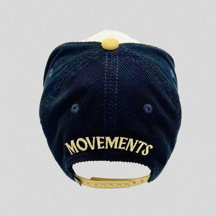 Official League x Movements Custom Corduroy Hat Navy ( Limited to 15)